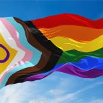 Image of the pride intersex inclusive rainbow flag