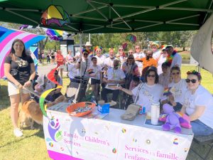 Group photo of FACSFLA staff at Napanee Pride Festival